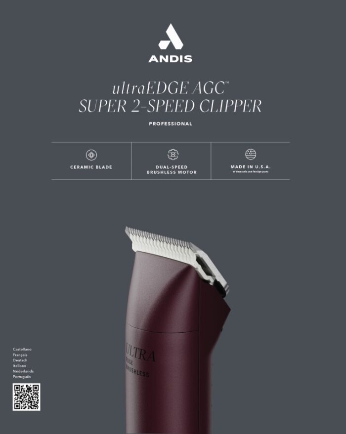 Andis UltraEdge AGC – Super 2-Speed Clipper – Burgundy