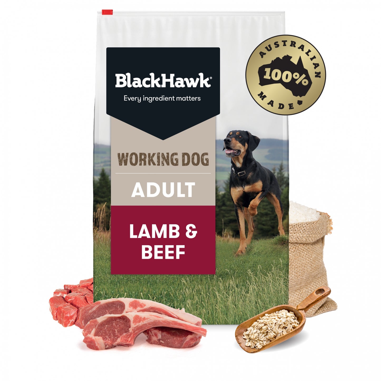 Black Hawk Working Dog – Lamb & Beef 20kg
