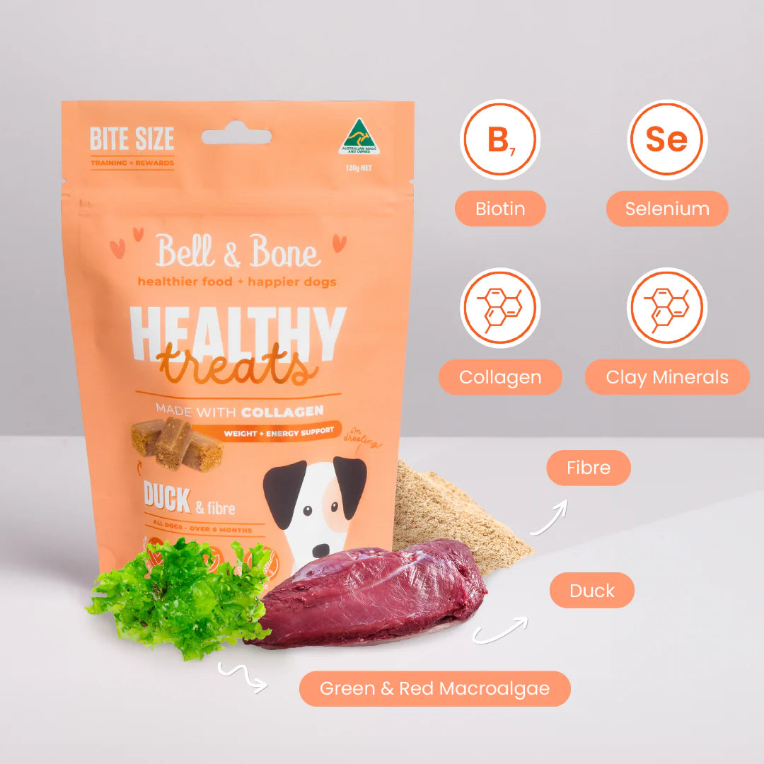Bell & Bone Healthy Treats Duck (Weight & Energy) 130G - For Pups Over 6 Months