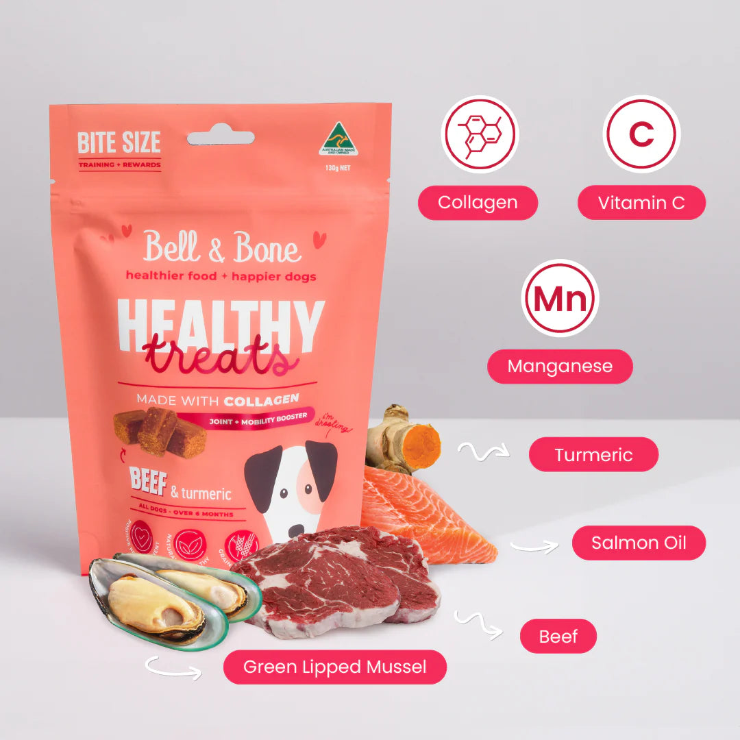Bell & Bone Healthy Treats Beef (Joint & Mobility) 130G - For Pups Over 6 Months
