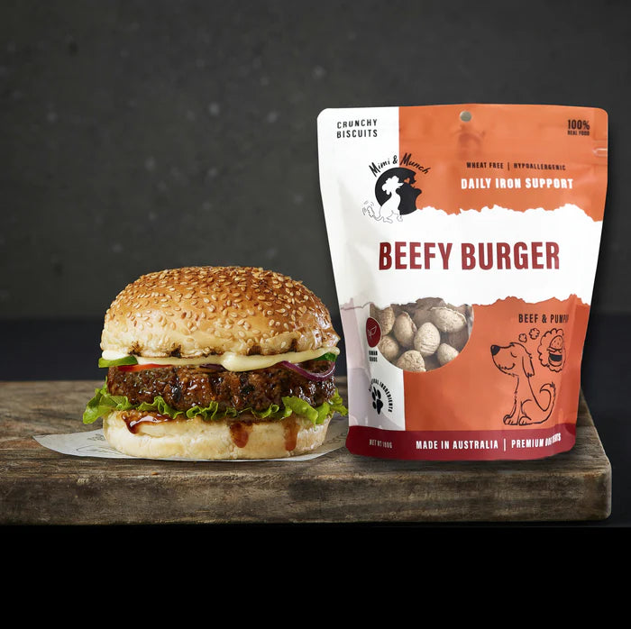 Beefy Burger Natural Dog Treats 180g