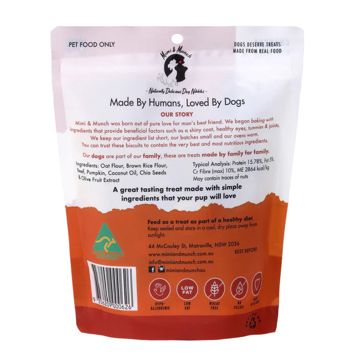 Beefy Burger Natural Dog Treats 180g