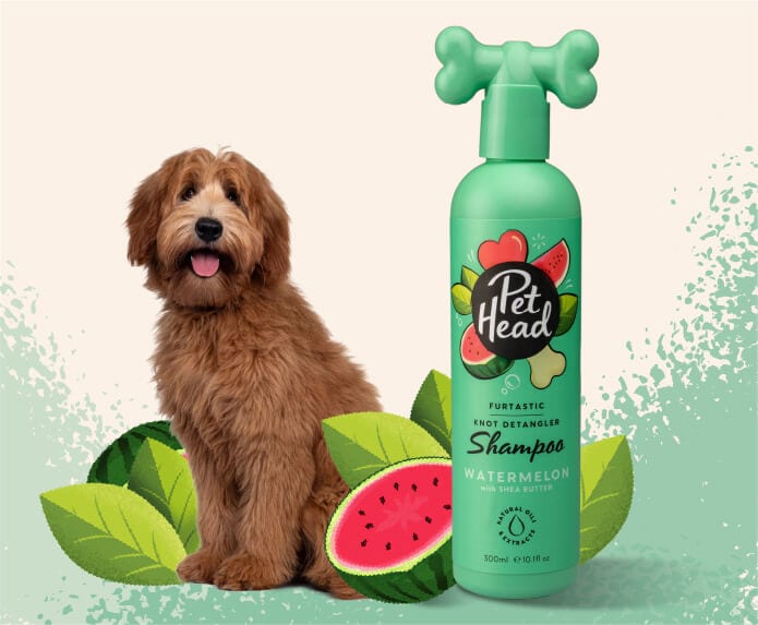Pet Head Furtastic Watermelon Range, Natural Grooming for Curly Haired Dogs