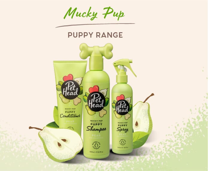 Pet Head Mucky Pup Natural Prickly Pear Shampoo, Conditioner and Spray for Puppies