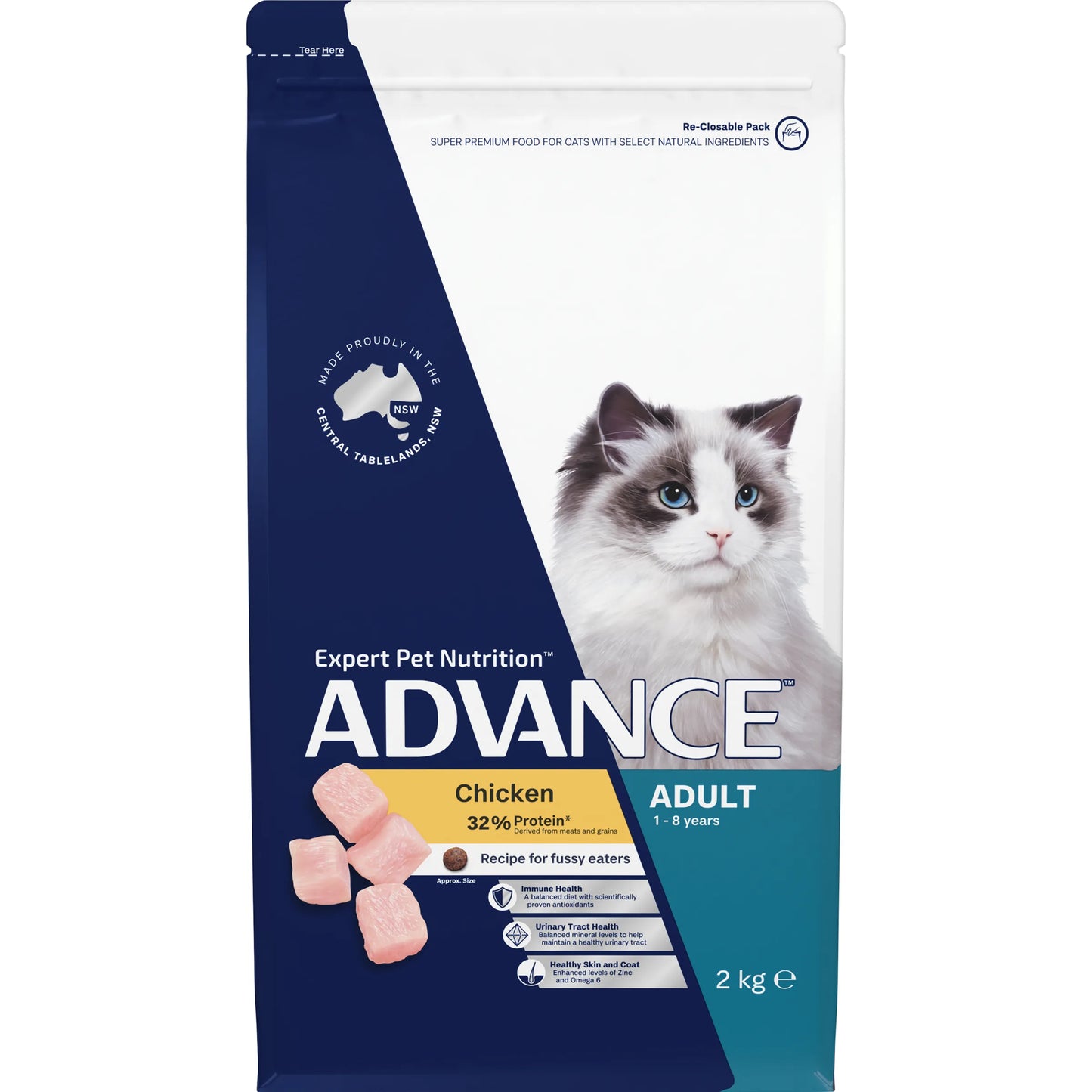 Advance Chicken Adult Cat Food - Packed with Nutrients, Antioxidants and Prebiotic Fibre