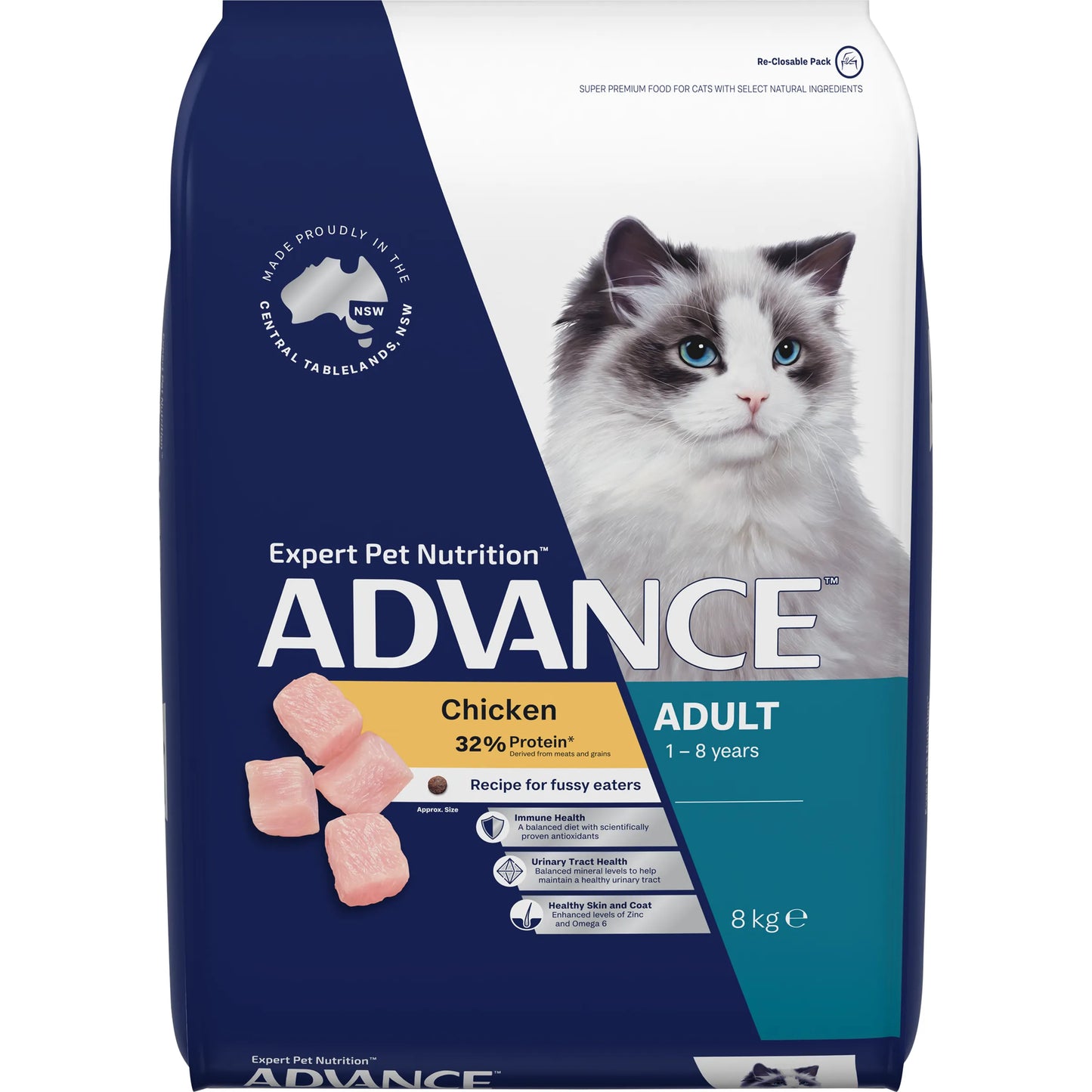 Advance Chicken Adult Cat Food - Packed with Nutrients, Antioxidants and Prebiotic Fibre