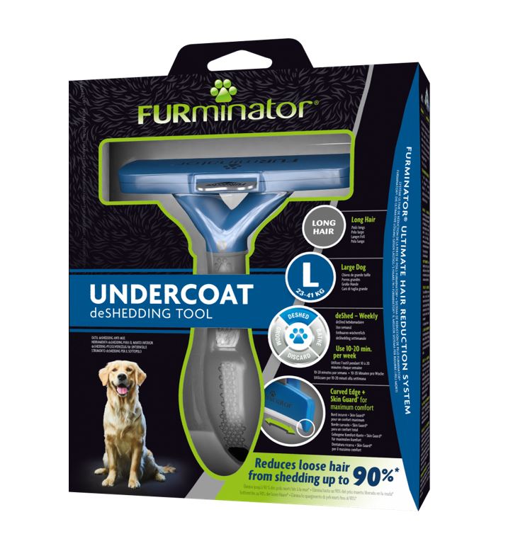 FURminator Undercoat Deshedding Tool – Long Haired Dogs, Available in Three Sizes