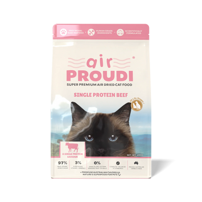 Proudi Super Premium Air Dried Cat Food – Single Protein Beef