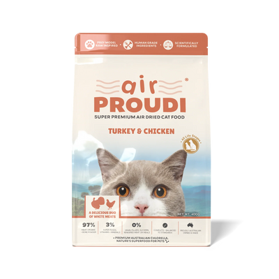 Proudi Super Premium Air Dried Cat Food – Turkey & Chicken