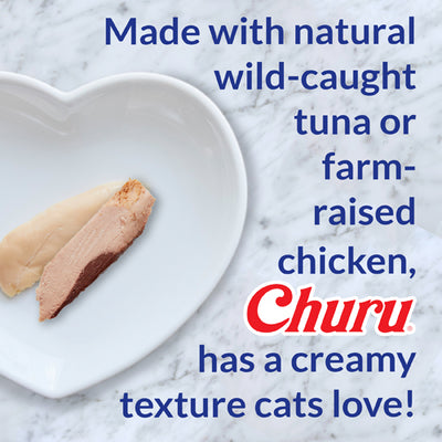 Inaba Cat Churu Tub - Tuna and Chicken Varieties - The Ultimate Cat Treat (50 x 14g Tubes)