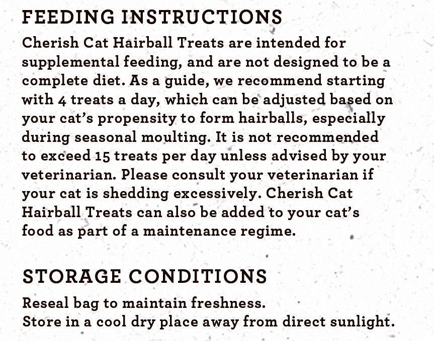 Cherish – Tasty Hairball Control Treats for Cats 120g