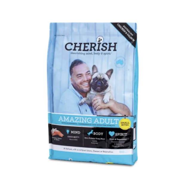 Cherish – Amazing Adult Small Bites Dog Food - For Body, Mind and Spirit! 8kg