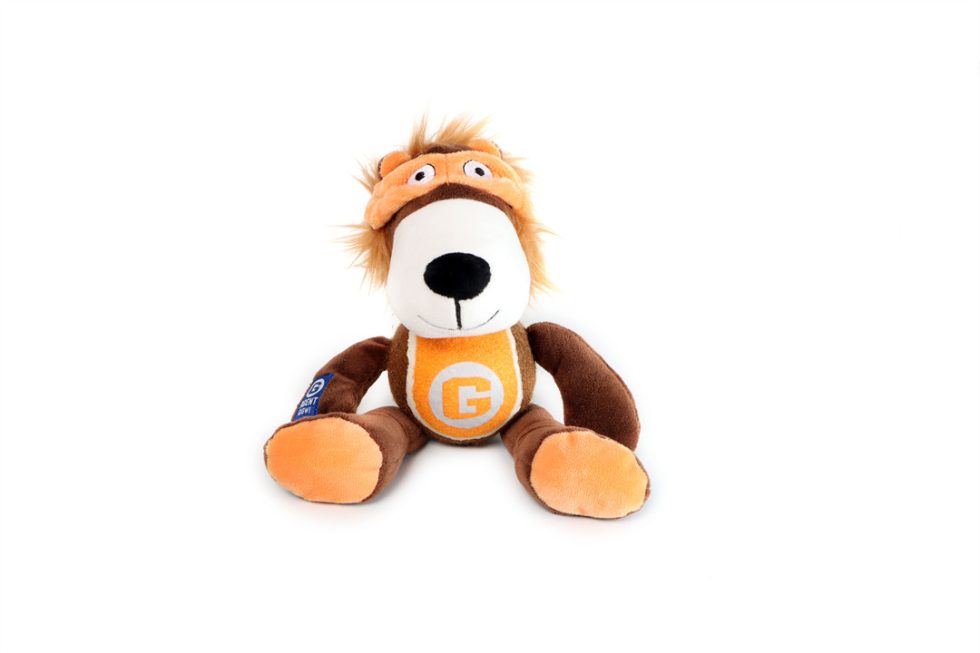 GiGwi Agent GiGwi Plush Lion with Tennis Ball Belly - Great for Indoor Playtime!