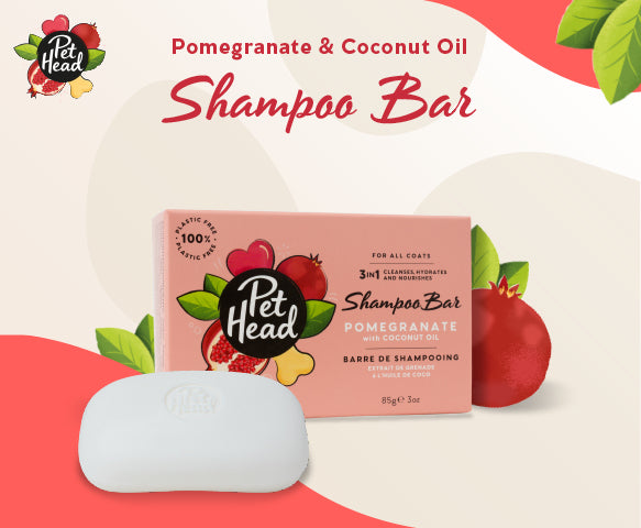 Pet Head Natural Pomegranate 3-in-1 Cleansing, Hydrating and Nourishing Shampoo Bar