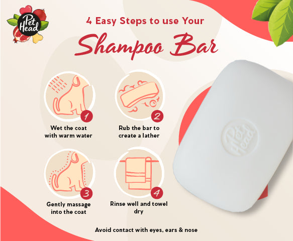 Pet Head Natural Pomegranate 3-in-1 Cleansing, Hydrating and Nourishing Shampoo Bar