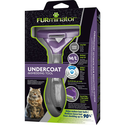 FURminator Undercoat Deshedding Tool – Long Haired Cats, Available in Two Sizes