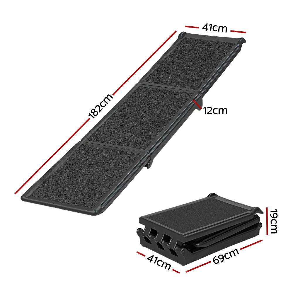 Sturdy Portable & Foldable Dog Ramp - Great for Car Travel