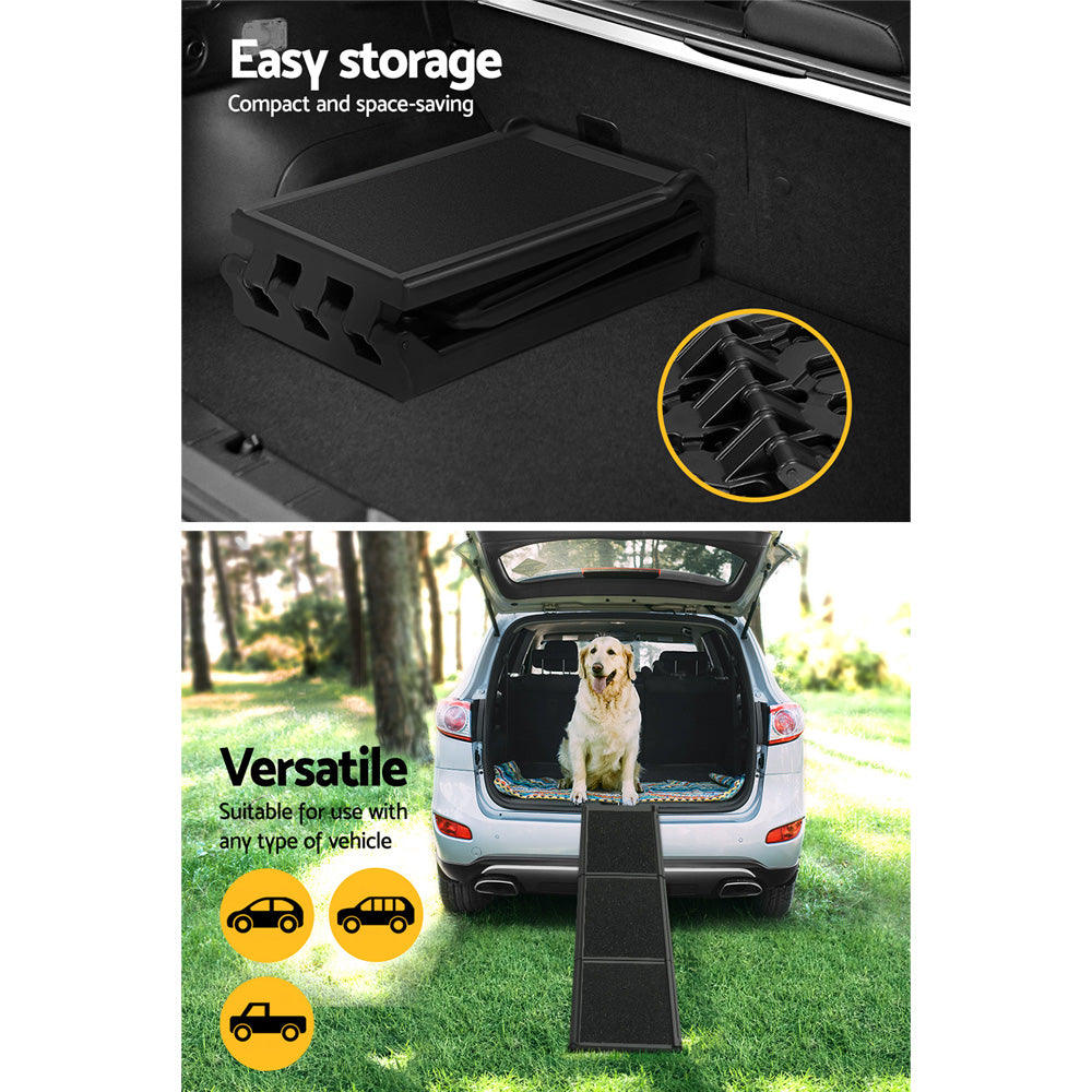 Sturdy Portable & Foldable Dog Ramp - Great for Car Travel
