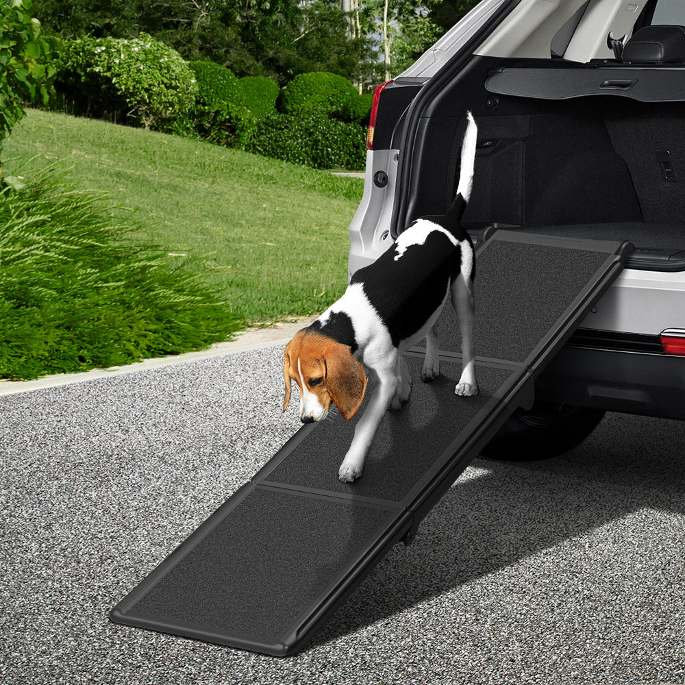 Sturdy Portable & Foldable Dog Ramp - Great for Car Travel