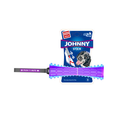 GiGwi Johnny Stick, Push To Mute - Great for Chewing and Playing Fetch! Size M