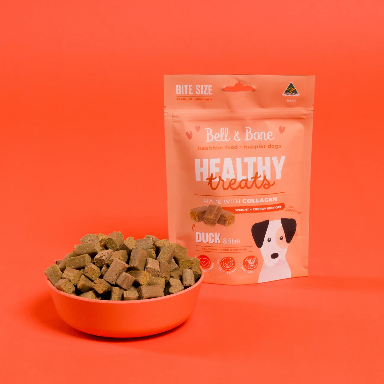 Bell & Bone Healthy Treats Duck (Weight & Energy) 130G - For Pups Over 6 Months