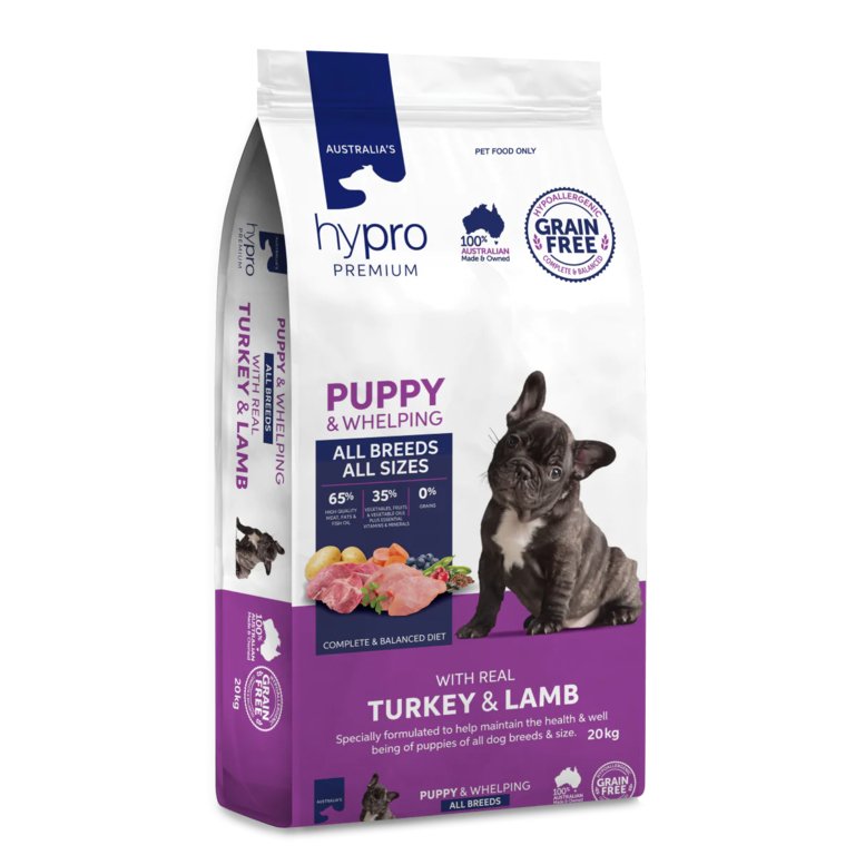 Hypro Premium – Grain Free Puppy Food – Turkey & Lamb