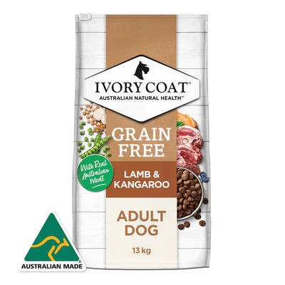 Ivory Coat Grain Free Adult Dog Food – Lamb & Kangaroo