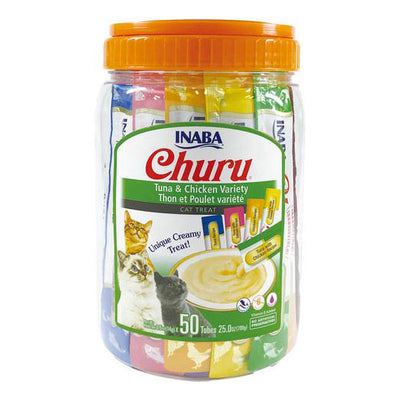 Inaba Cat Churu Tub - Tuna and Chicken Varieties - The Ultimate Cat Treat (50 x 14g Tubes)