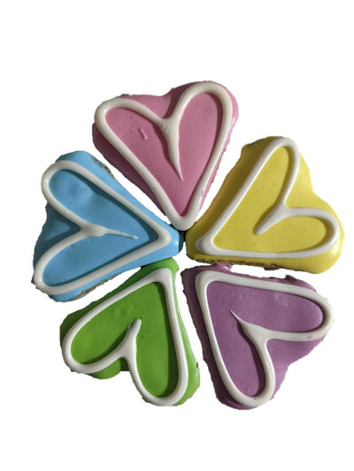 Huds and Toke Dog Treats - Little Doggy Love Hearts - 5 Pieces