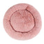 XXL Calming Plush Donut Dog Bed - Pink - 110cm