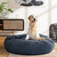 90cm Large Calming & Soft Dog Bed - Dark Grey