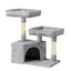 69cm Cute Cat Scratching Tree with Cubby Hole and Lounging Platforms