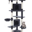 203cm Ultimate Giant Multilevel Cat Scratching Tree in Grey