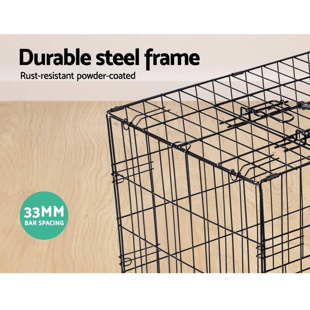 36" Steel Dog Crate with 3 Door Access