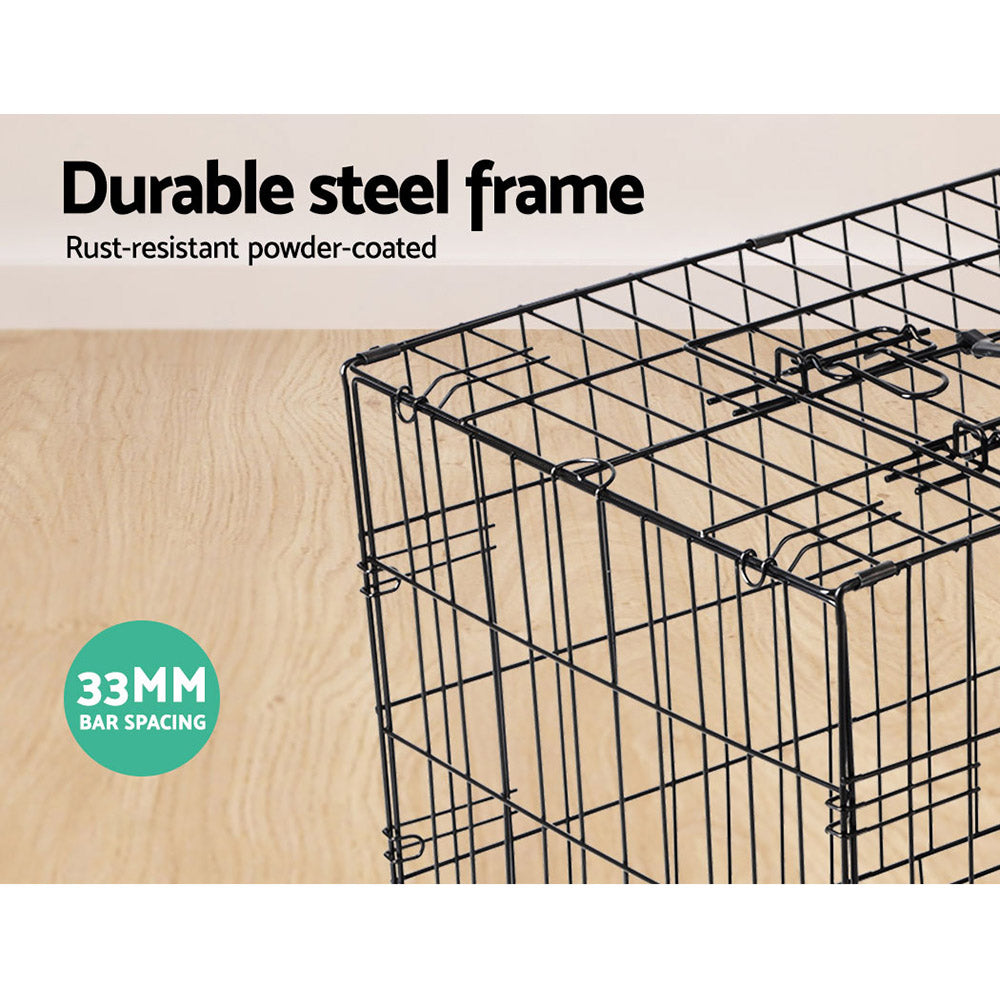 42" Steel Dog Crate with 3 Door Access