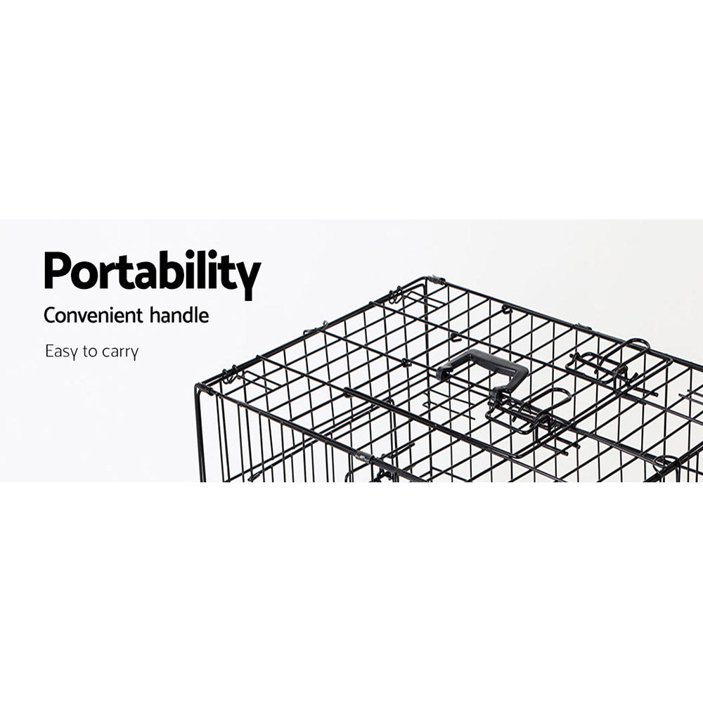 42" Steel Dog Crate with 3 Door Access