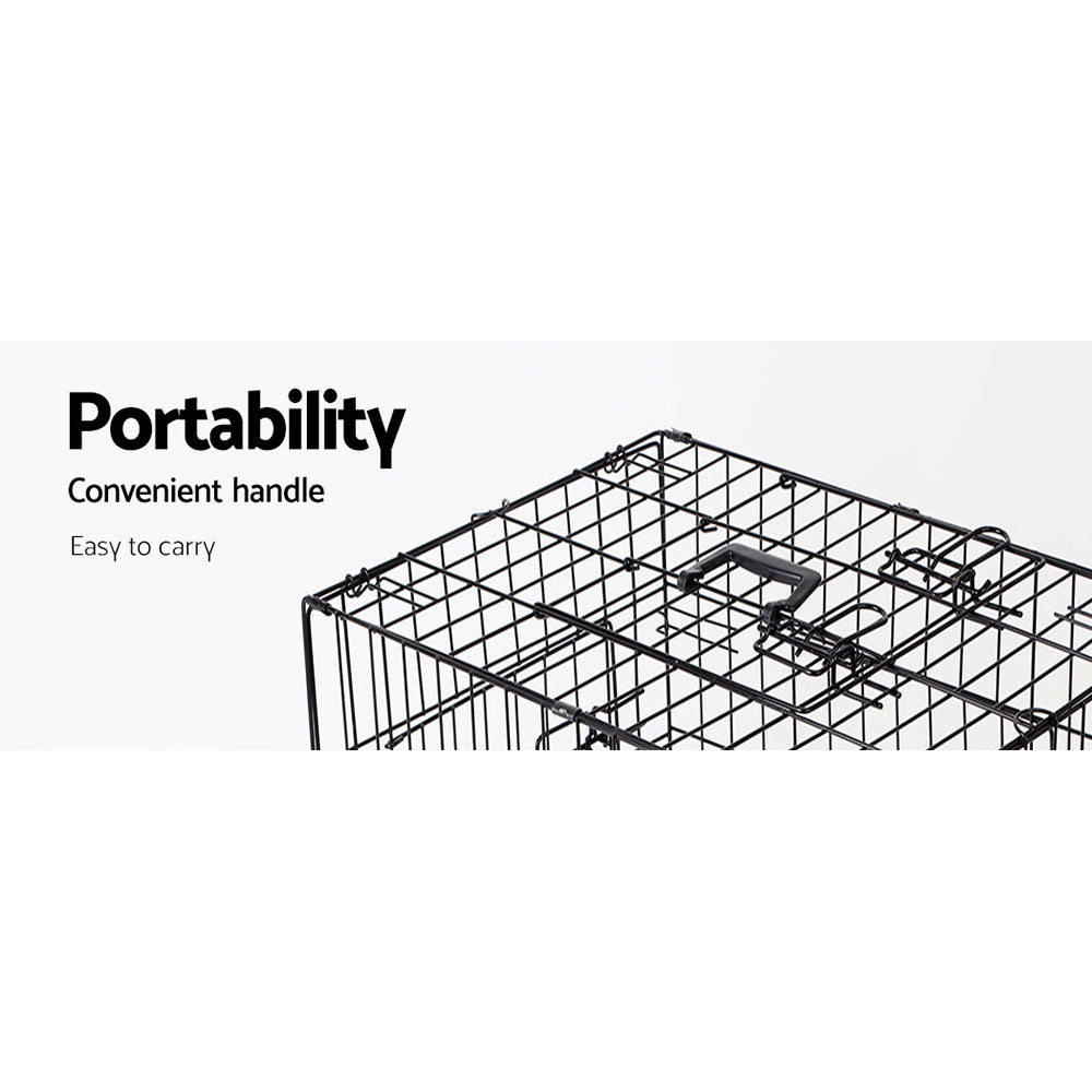 48" Steel Dog Crate with 3 Door Access