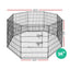 36" Steel 8 Panel Playpen with Multiple Configuration Options