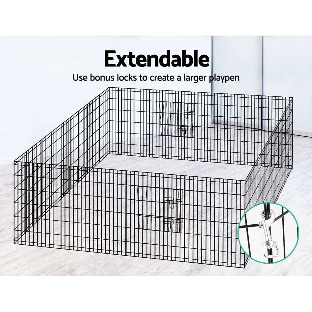 36" Steel 8 Panel Playpen with Multiple Configuration Options