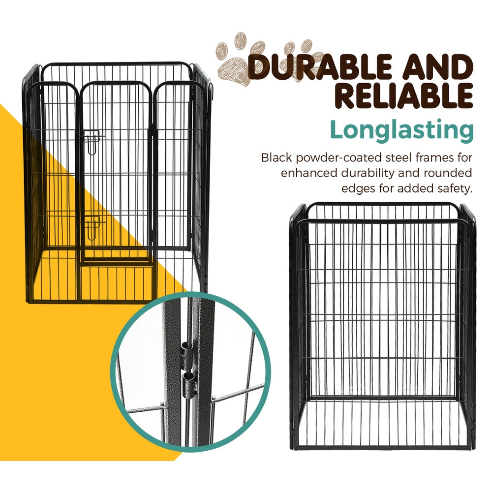 40" Steel 8 Panel Foldable Playpen - Can be Configured in Multiple Ways!