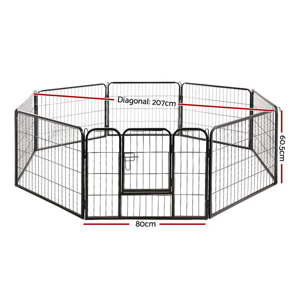 24" Steel 8 Panel Playpen with Multiple Configuration Options
