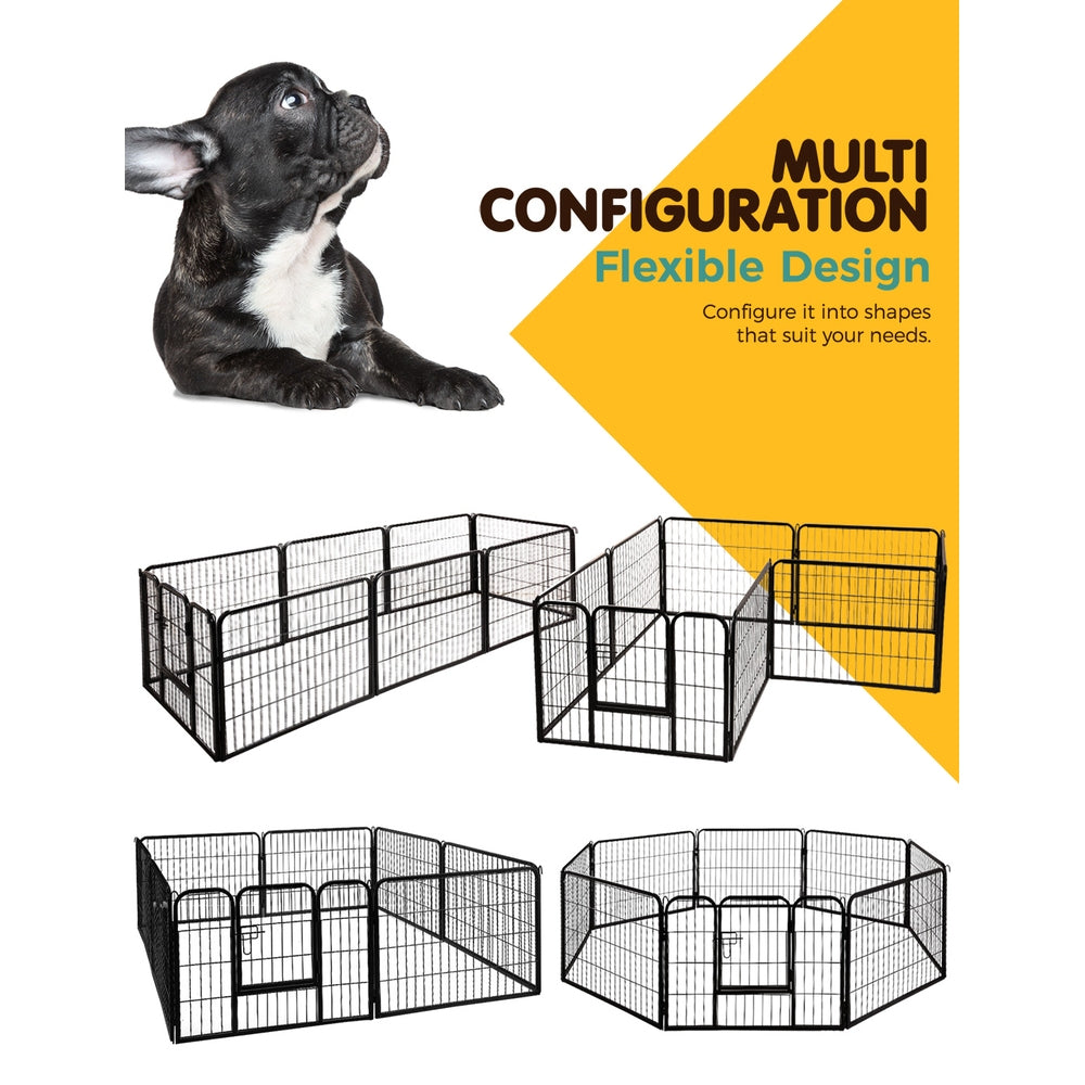 24" Steel 8 Panel Playpen with Multiple Configuration Options