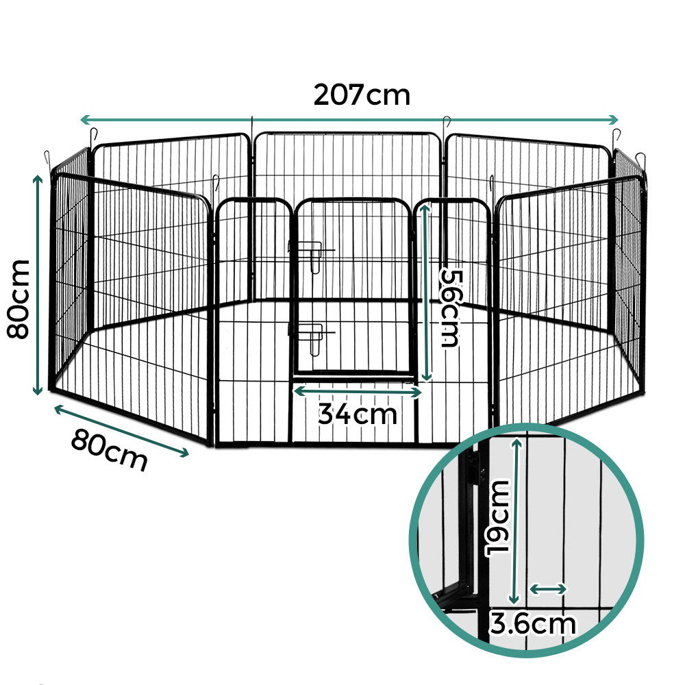 32" Steel 8 Panel Playpen with Multiple Configuration Options
