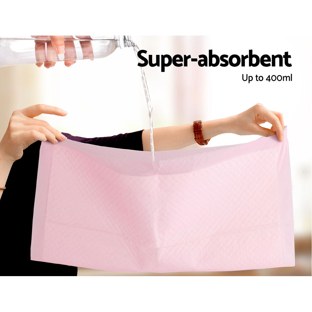 400pcs 60x60cm Super Absorbent Puppy Training Pads - Pink