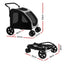 i.Pet Large Foldable Stroller/ Trolley In Black - Spacious, Comfortable and Durable
