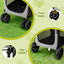 i.Pet Large Foldable Stroller/ Trolley In Black - Spacious, Comfortable and Durable