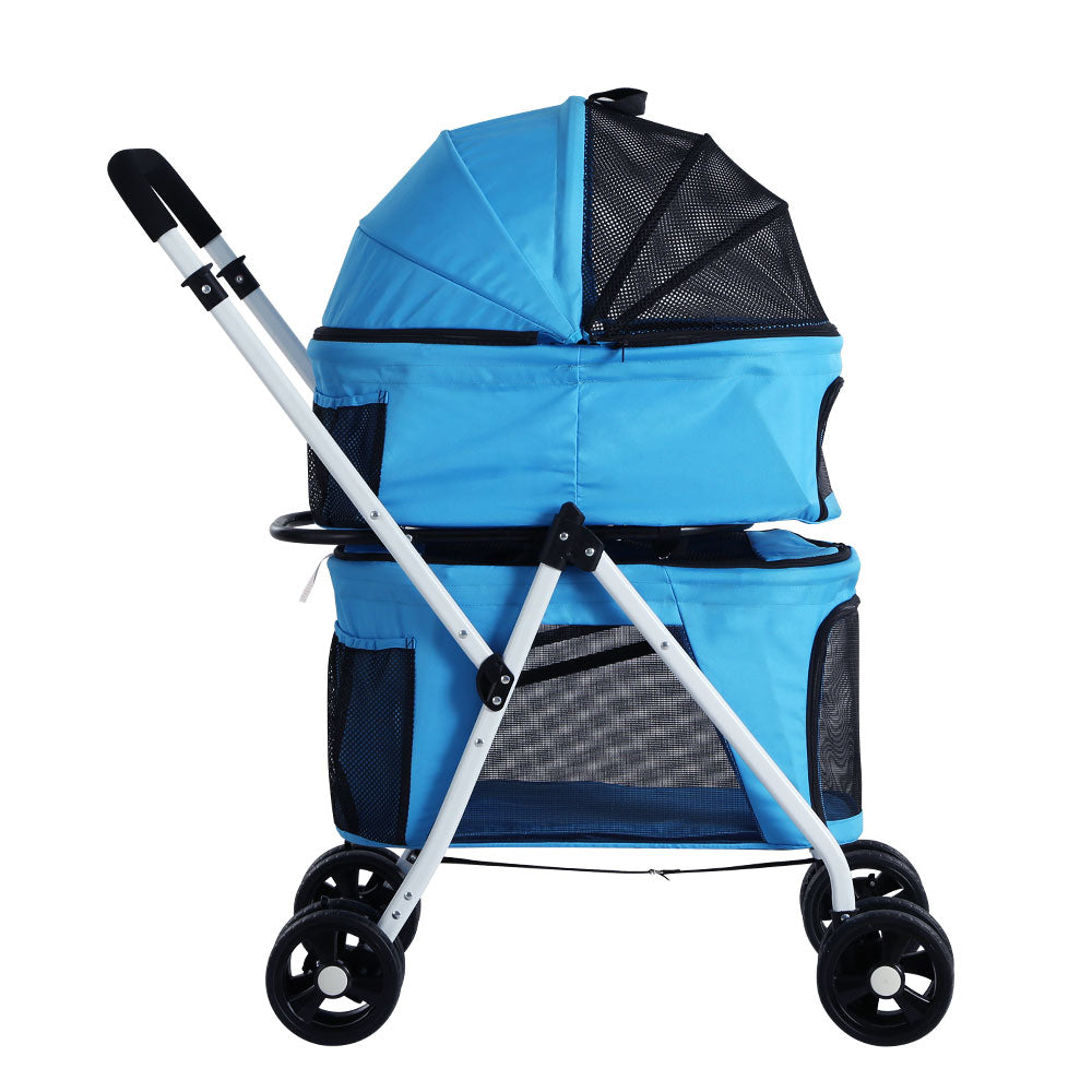 i.Pet Foldable 3 in 1 Carrier, Car Seat & Pet Stroller - Blue