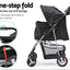 i.Pet 4 Wheel Pet Stroller - Black