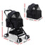 i.Pet Foldable 3 in 1 Carrier, Car Seat & Pet Stroller - Black