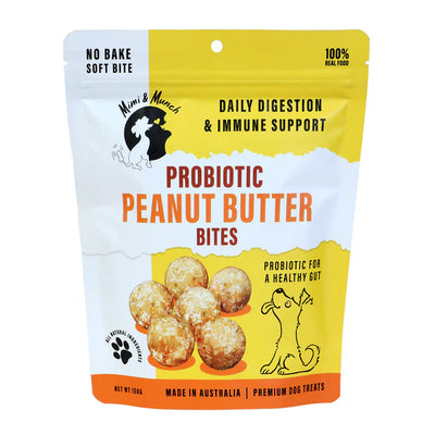 Probiotic Peanut Butter Bites Natural Dog Treats 150g